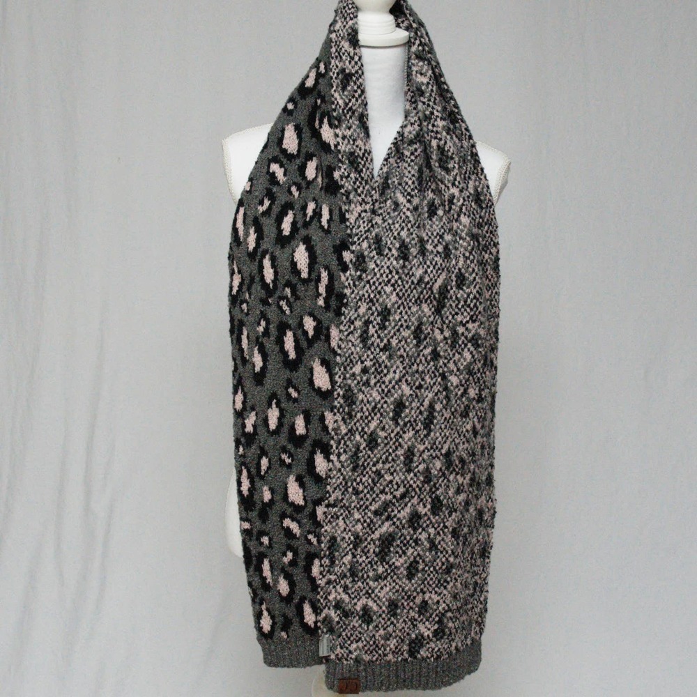 C.C Exclusives Soft Leopard Print Knit Scarf - image 1